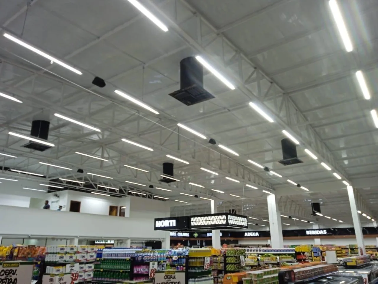 Climatização evaporativa para supermercados
